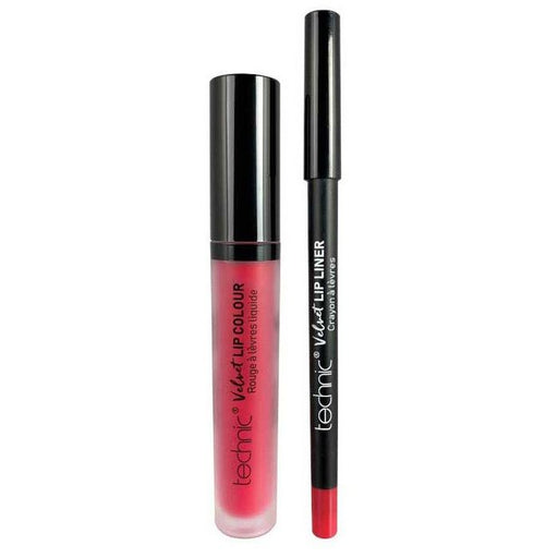 Velvet Lip Kit Lipliner + Rouge à Lèvres Liquide - Technic - Technic Cosmetics : Little Fuchsia - 1