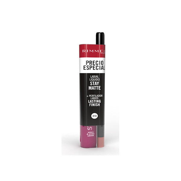 Pack Rouge à Lèvres Liquide Stay Matte + Crayon à Lèvres Lasting Finish - Rimmel London : 810 Plum This Show - 1