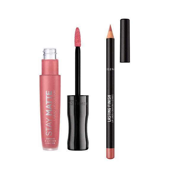 Pack Rouge à Lèvres Liquide Stay Matte + Crayon à Lèvres Lasting Finish - Rimmel London : 110 Blush - 2
