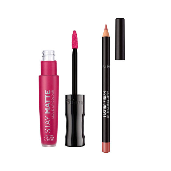 Pack Rouge à Lèvres Liquide Stay Matte + Crayon à Lèvres Lasting Finish - Rimmel London : 820 Heartbeat - 2