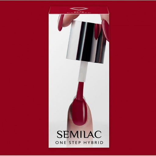 Vernis à ongles semi-permanent One Step - Semilac : S575 Dark Red - 1