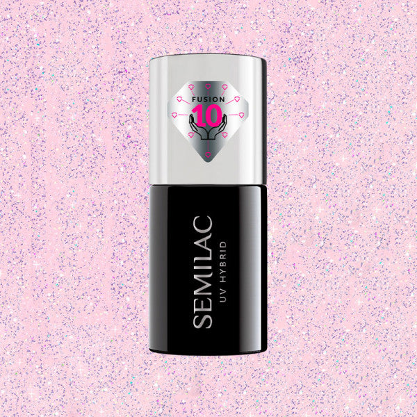 Extend Care Vernis à Ongles Semi-Permanent 5en1 - Semilac : 806 Glitter Delicate Pink - 1