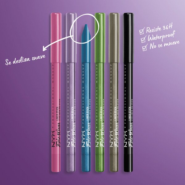 Epic Wear Liner Stricks Delineador de Ojos - Maquillage professionnel - Nyx : Graphic Purple - 7
