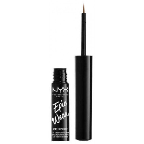 Eyeliner Líquido Epic Wear - Maquillage Professionnel - Nyx : Brown Metallic - 1