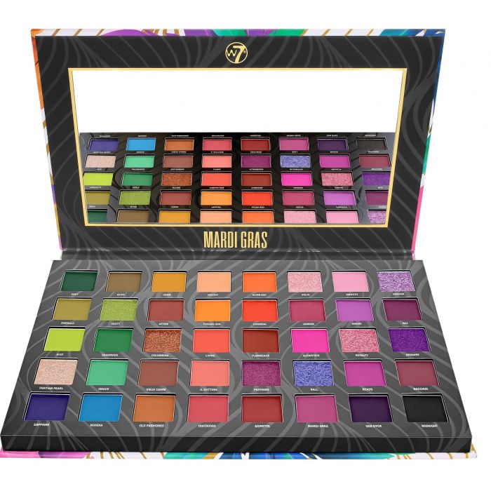 Palette de fards à paupières et de pigments pressés Mardi Gras - W7 - 1
