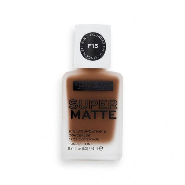 Relove Supermatte Foundation Base de Maquillaje - Make Up Revolution : F15 - 1