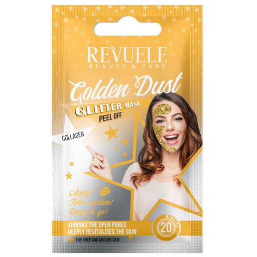 Golden Dust Glitter Mask Colágeno Peel off - Revuele - 1