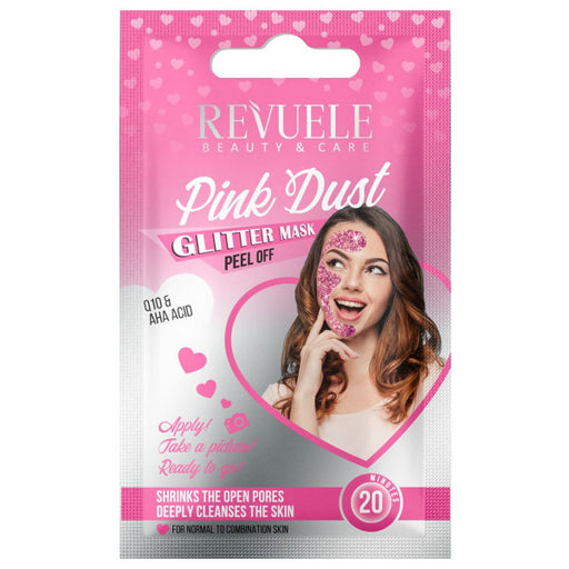 Masque Peel Off Pink Dust Glitter Q10 et Aha - Revuele - 1