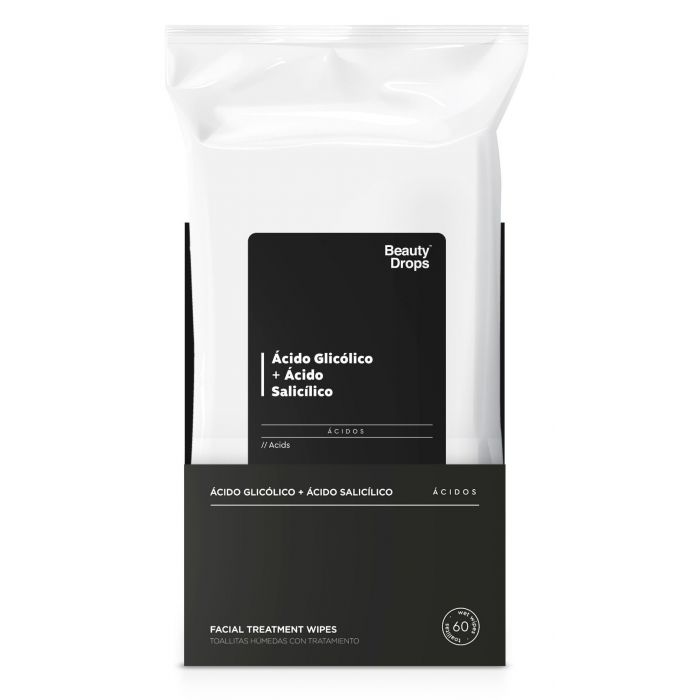 Lingettes démaquillantes avec traitement à l&#39;acide glycolique + acide salicylique - Beauty Drops - 1