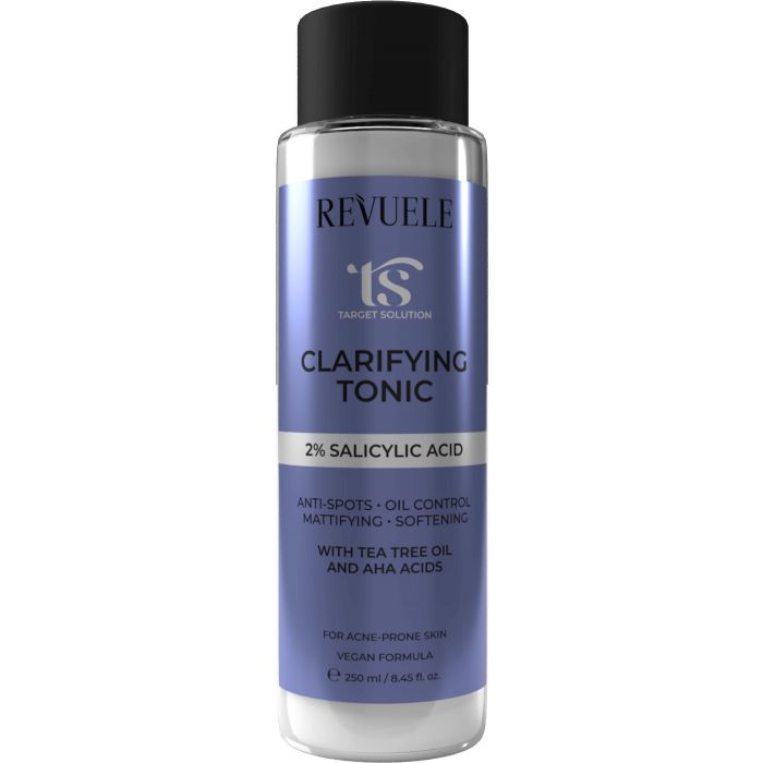 Lotion tonique visage clarifiante à l'acide salicylique 2 % : 250 ml - Revuele - 1