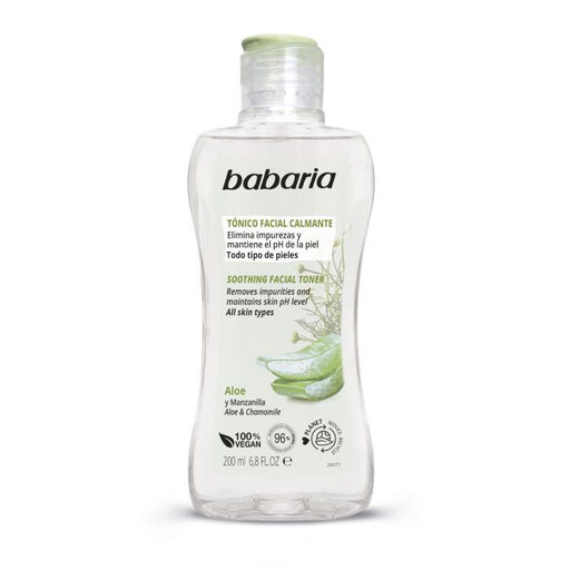 Lotion tonique apaisante pour le visage à l&#39;aloès et à la camomille : 200 ml - Babaria - 1