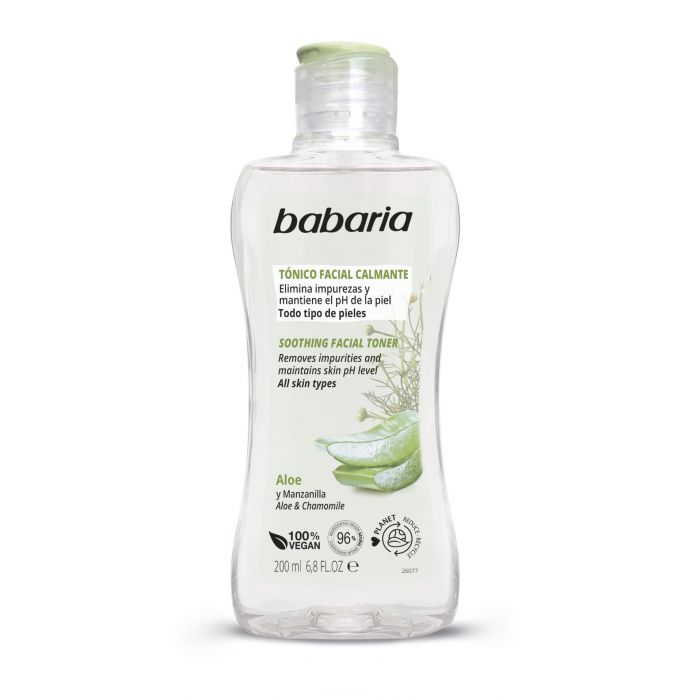 Lotion tonique apaisante pour le visage à l&#39;aloès et à la camomille : 200 ml - Babaria - 1
