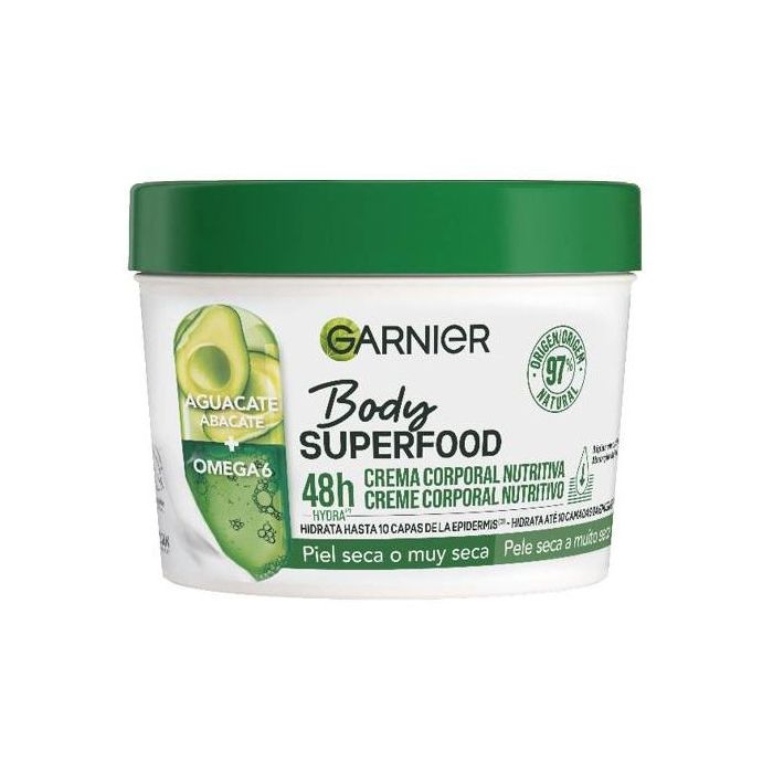 Body Superfood Crème Corporelle Nourrissante à l&#39;Avocat et aux Oméga 6 : 380 ml - Garnier - 1