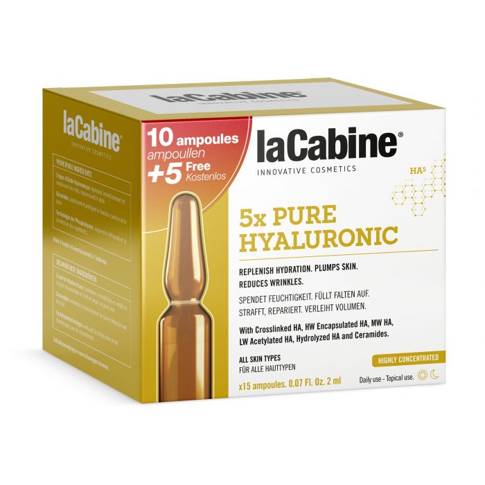 Ampoules d&#39;acide hyaluronique : 10 + 5 Unités - La Cabine - 1