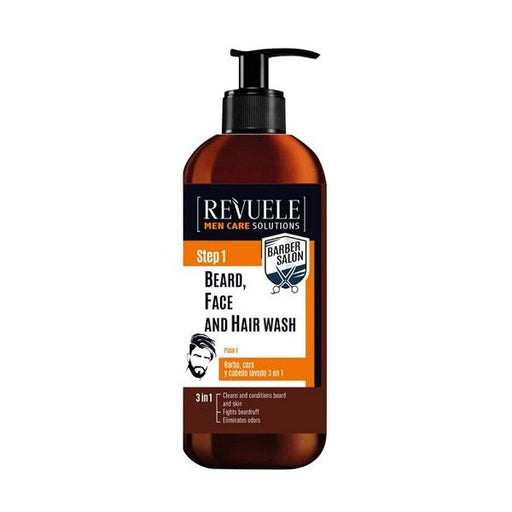 Gel 3 en 1 Barba, Cabello y Rostro - 300 ml - Revuele - 1