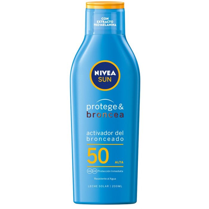 Sun Lait Solaire Protège &amp; Bronzage - Nivea : SPF 50 200ML - 1