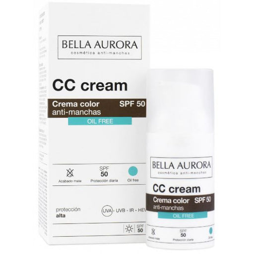 Spf 50+ Crème anti-taches sans huile avec couleur : Spf 50 30 ml - Bella Aurora - 1