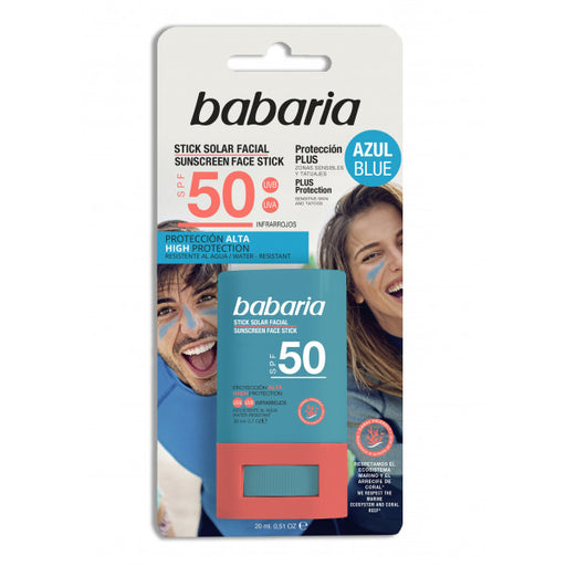 Bâton Solaire Visage Bleu Spf 50 - Babaria - 1