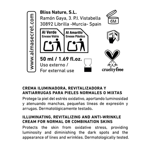 Crème Illuminatrice Anti-Âge Puissante C - Vitamine C, Ginseng &amp; Moringa - Spf 30 - 50 ml - Alma Secret - 2