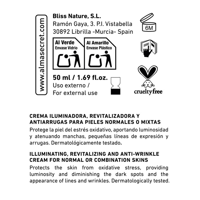 Crème Illuminatrice Anti-Âge Puissante C - Vitamine C, Ginseng &amp; Moringa - Spf 30 - 50 ml - Alma Secret - 2