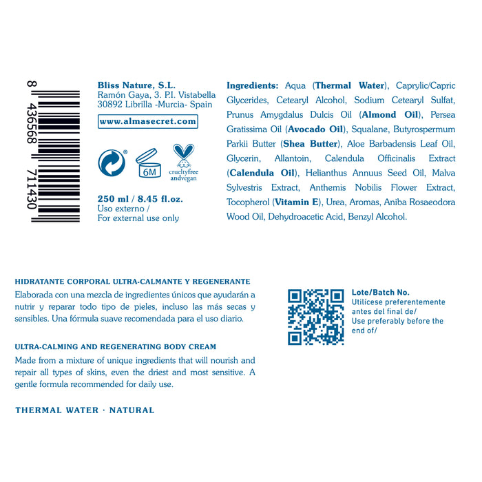 Crème Corporelle - Avocat, Karité et Souci - 250 ml - Alma Secret - 2