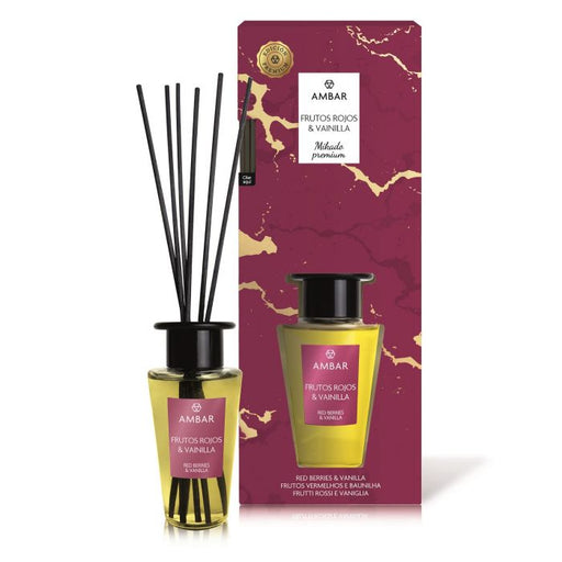 Mikado Premium Fruits Rouges et Vanille: 85 ml - Ambar Perfums - 1