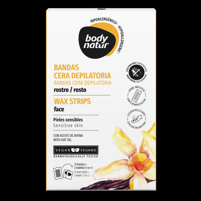 Bandes dépilatoires pour le visage des peaux sensibles - Body Natur - 1