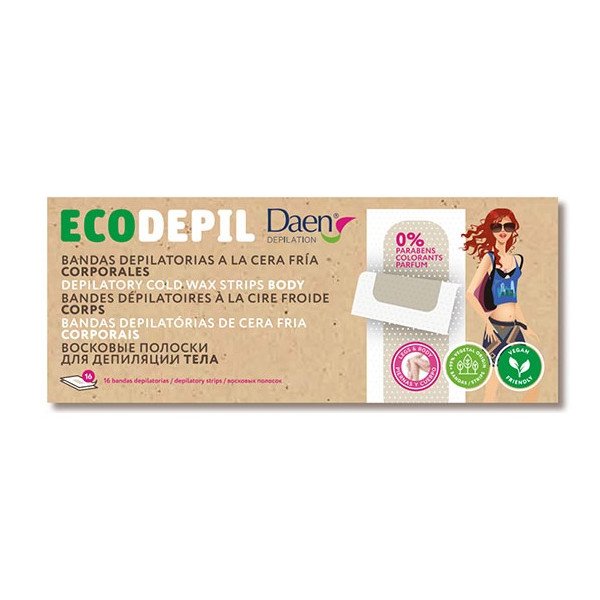 Ecodepil Cold Wax Body Hair Removal Strips (bandes d'épilation à la cire froide) - Daen - 1