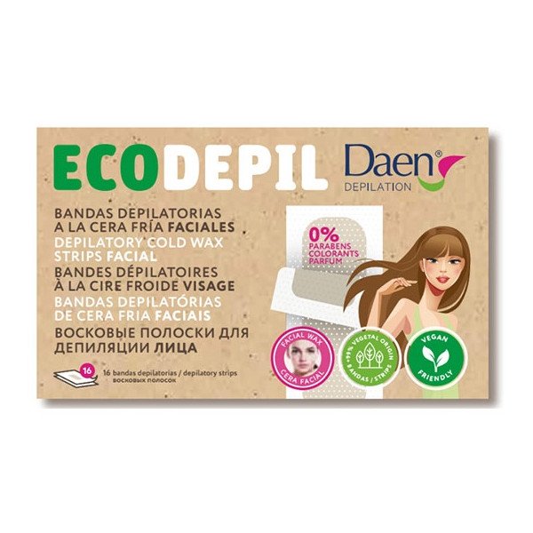 Ecodepil Bandes Épilatoires Visage Cire Froide - Daen - 1