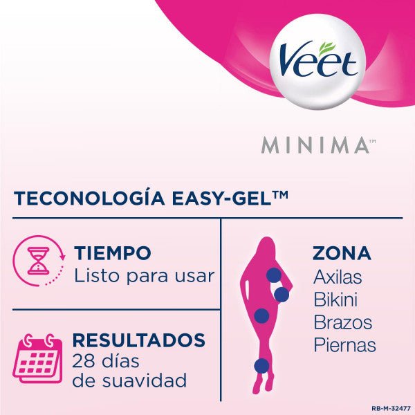 Bandes de Cire Froide Jambes et Corps - Veet : 20 unidades - 2