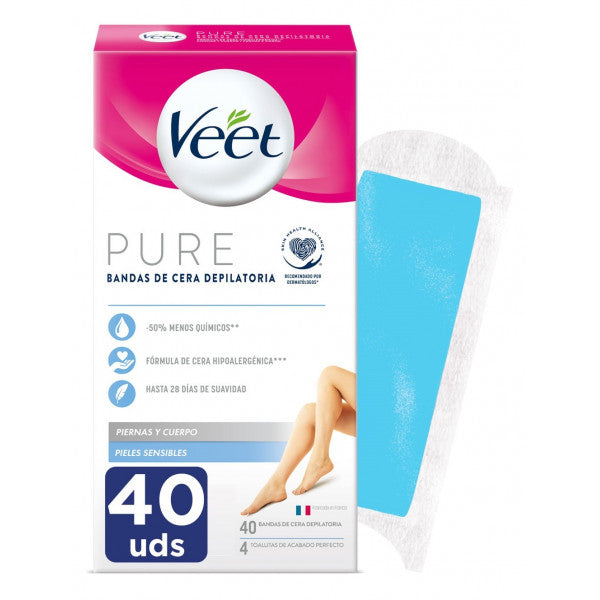 Bandes de Cire Froide Jambes et Corps - Veet : 40 unidades - 1