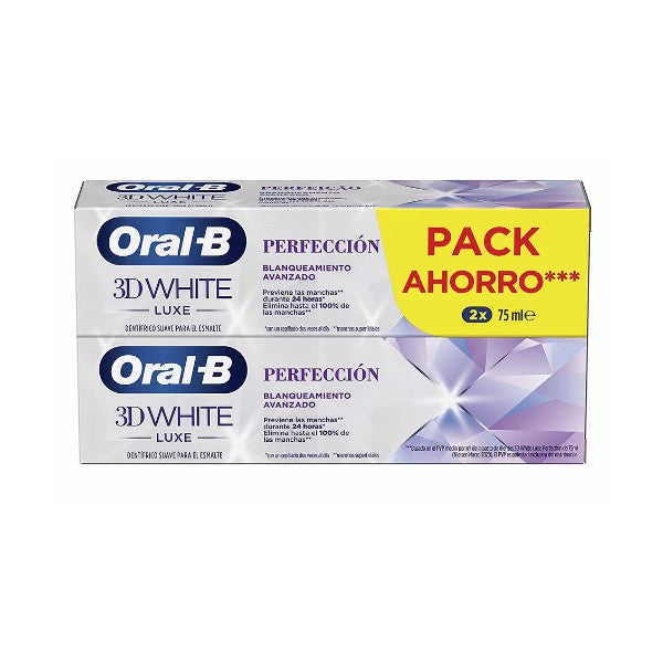 Dentifrice 3D White Luxe Perfection Blanchiment - Oral-b : 2 x 75ml - 1