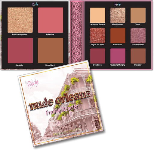 Palette de fards à paupières Nude pour les Yeux et le Visage - Rude - 1