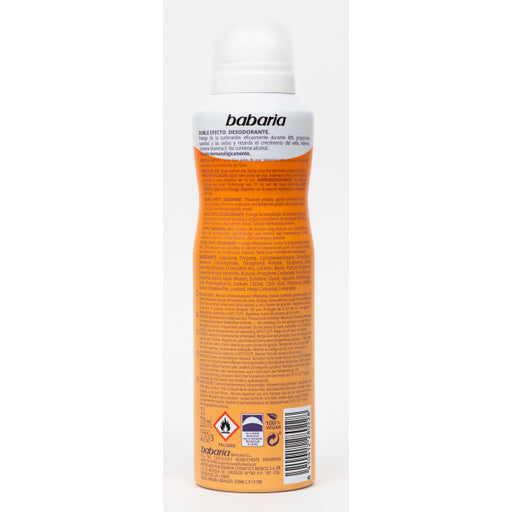 Déodorant Spray Double Effet Peau Soyeuse : 200 ml - Babaria - 2