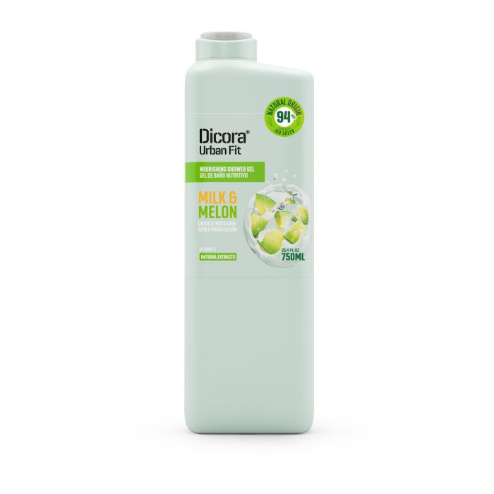 Gel de Bain Vitaminé au Lait et au Melon : 750 ml - Dicora Urban Fit - 1