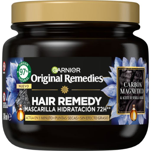 Masque Hydratant Hair Remedy au Charbon Magnétique - Garnier : 340ml - 1