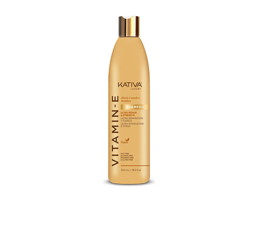 Shampooing Ultra Réparation et Force avec Vitamine E, Biotine et Bambou - Kativa : 550 ML - 1