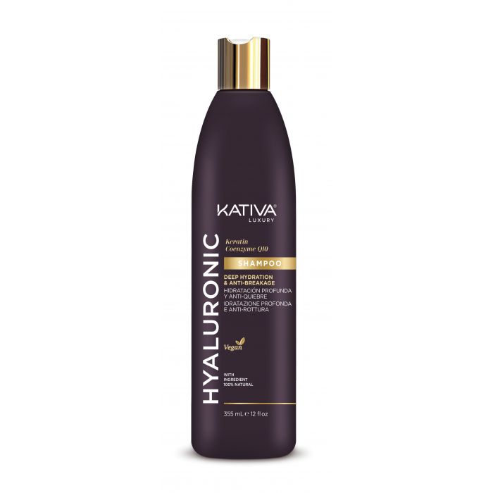 Shampoing avec acide hyaluronique, kératine et coenzyme Q10 - Kativa : 355 ML - 1