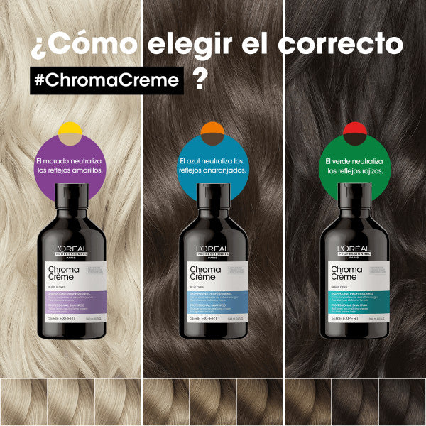 Chroma Crème Shampooing neutralisant ton jaune - L'oréal Professionnel - L'oreal Paris : 1500 ml - 5