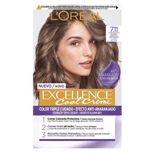 Teintes Crème Excellence - L'oreal Paris - L'oreal Paris : 7.11 Rubio Ceniza Intenso - 1