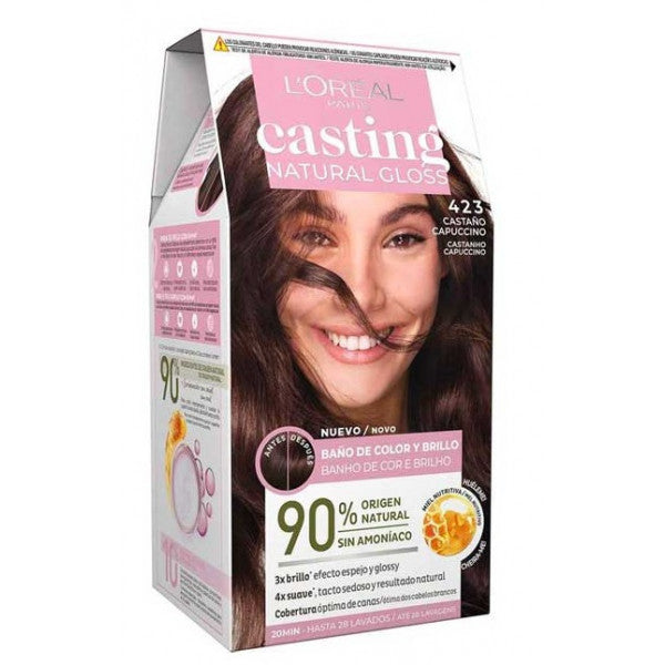 Coloration Casting Natural Gloss sans Ammoniaque - L'oreal Paris : 423 Chesnut Brown - 1