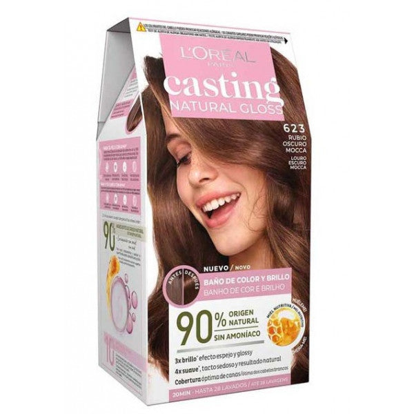 Coloration Casting Natural Gloss sans Ammoniaque - L'oreal Paris : 623 Nougat Dark Blonde - 1
