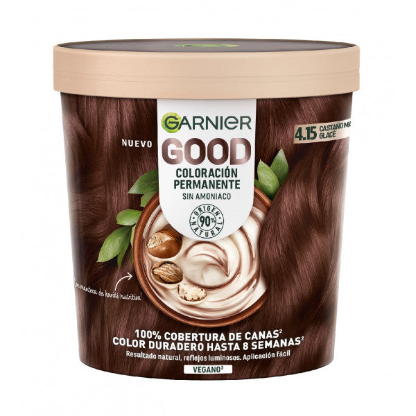 Bonne coloration permanente sans ammoniac - Garnier : 4.15 - 1