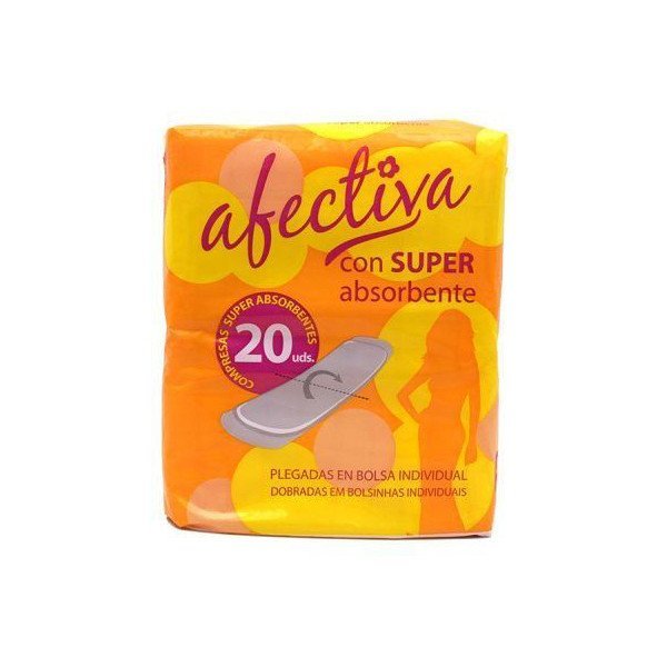 Compresas Súper Absorbente Plegadas 20 Uds - Afectiva - 1