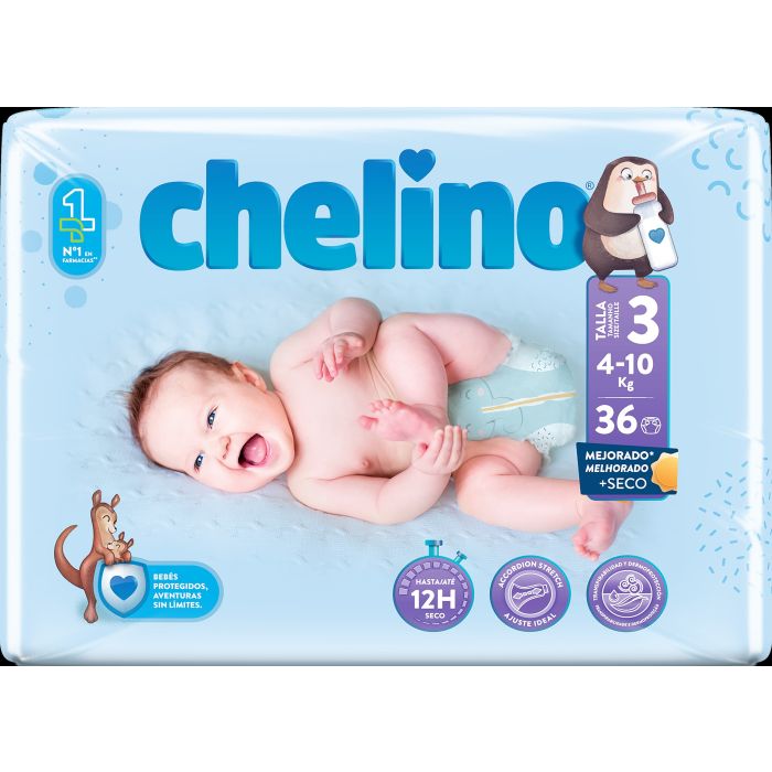 Couche bébé allongée taille 3 - Chelino - 1