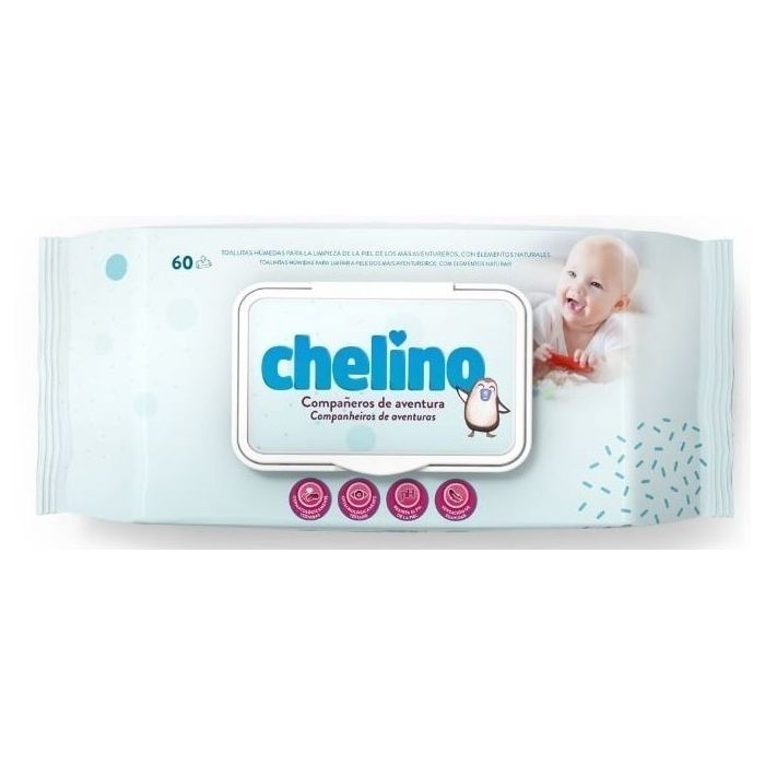 Lingettes Dermosensibles : 60 Unités - Chelino - 1