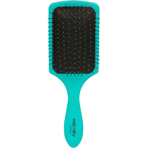 Brosse à cheveux rectangulaire bleu sarcelle Wet-n-Dry - Cala - 1