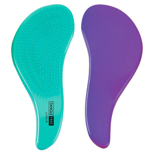Brosse à cheveux anti-nœuds - Bleu sarcelle / Violet - Cala - 1