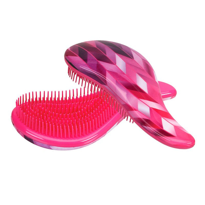Brosse à cheveux anti-nœuds - Chevron rose vif - Cala - 1