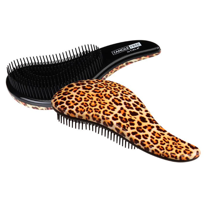 Cepillo para el Cabello - Brosse à cheveux anti-nœuds (noir / marron léopard) - Cala - 1